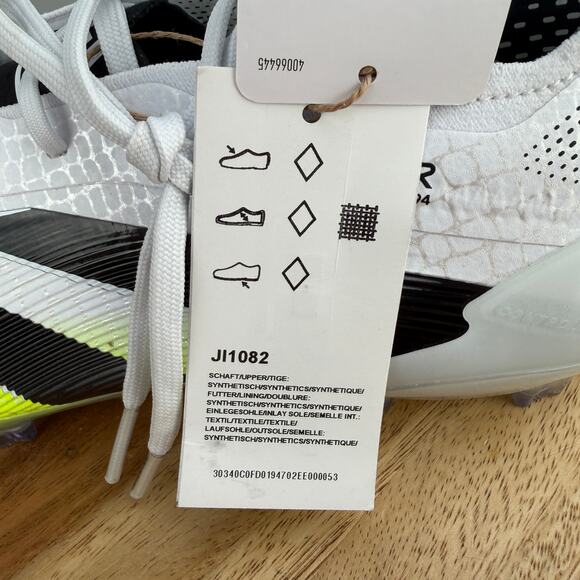 Adidas Predator Elite FG Soccer Cleats Men\'s Size 10.5 White Lucid Lemon JI1082 main image 5